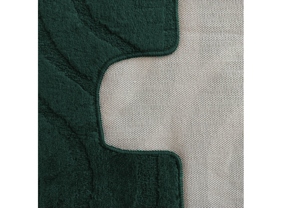 Súprava kúpeľňových predložiek s výrezom TÁŇA - symphony - tmavo zelená