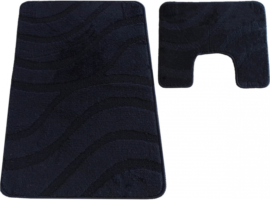 Súprava kúpeľňových predložiek s výrezom TÁŇA - symphony - čierna