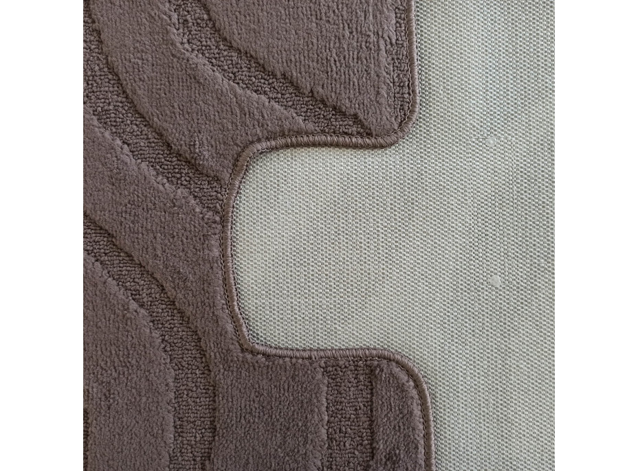 Súprava kúpeľňových predložiek s výrezom TÁŇA - symphony - tmavo hnedá