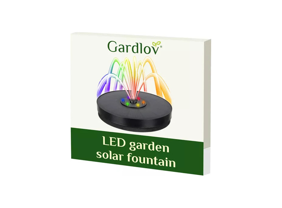 Záhradná LED solárna fontána