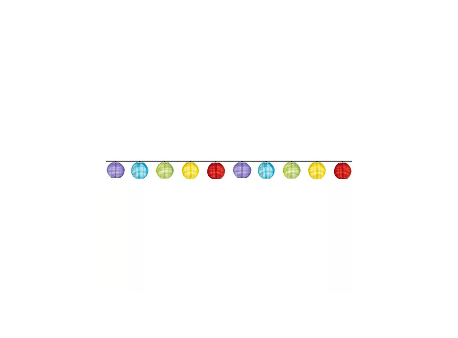 Solárna girlanda 3,5 m 2V IP44 - 30 lampiónikov - multicolor