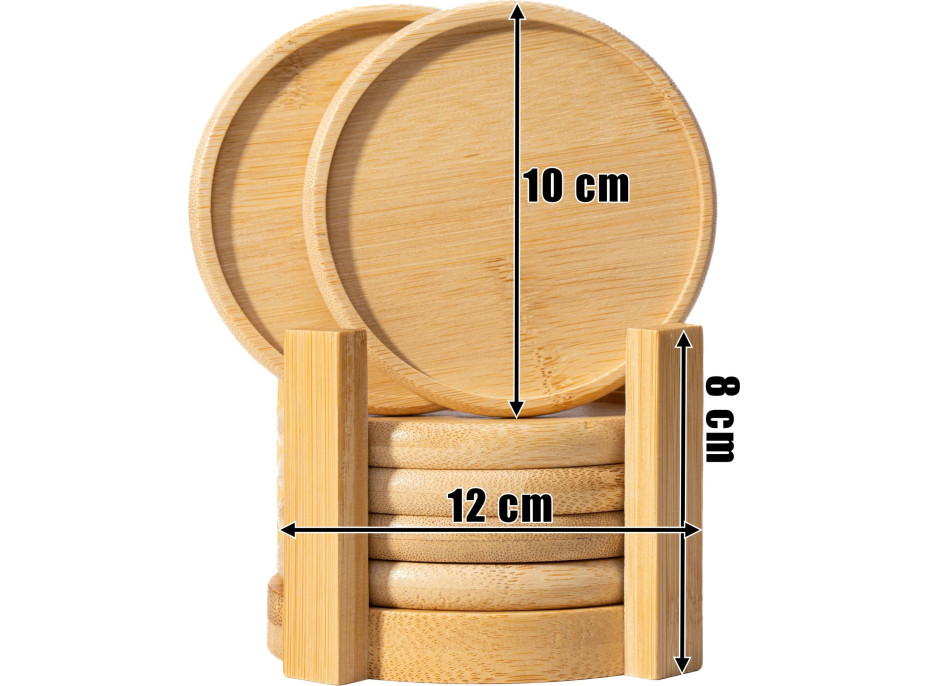 Sada bambusových podtáckov EMERALD - 6 kusov