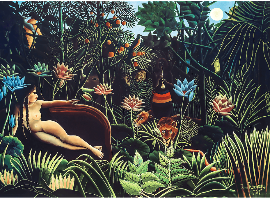 TREFL Drevené puzzle Art: Henri Rousseau - Sen 200 dielikov