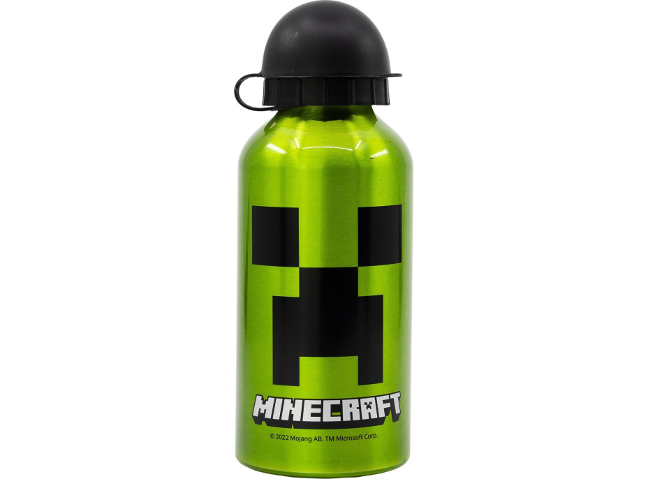 STOR Fľaša na pitie hliníková Minecraft 400ml