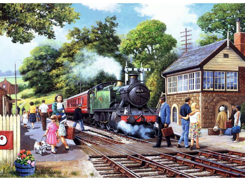 RAVENSBURGER Puzzle Vlaková zastávka na vidieku 1000 dielikov