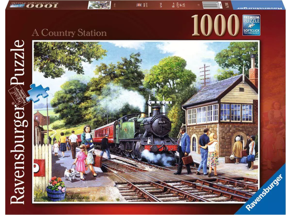 RAVENSBURGER Puzzle Vlaková zastávka na vidieku 1000 dielikov