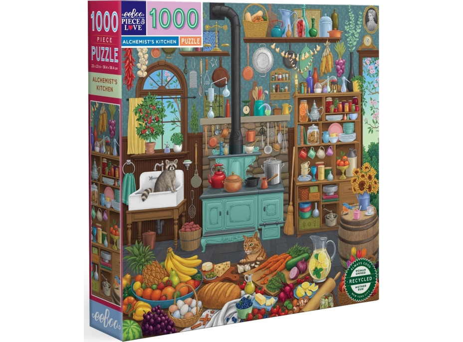 EEBOO Štvorcové puzzle Alchymistova kuchyňa 1000 dielikov
