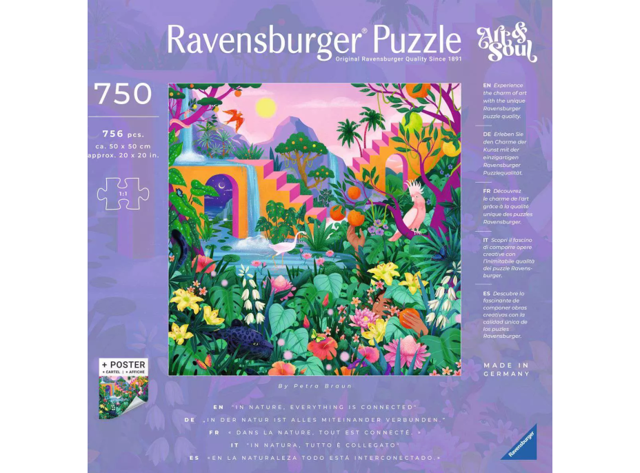 RAVENSBURGER Štvorcové puzzle Art & Soul: Úžasná príroda 750 dielikov