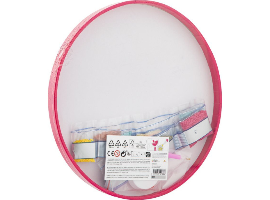 ALLTOYS Diamantové maľovanie Mandala 30 cm - ružová