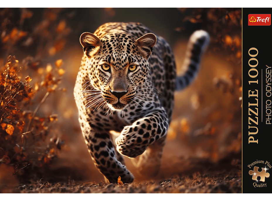TREFL Puzzle Premium Plus Photo Odyssey: Divoký leopard 1000 dielikov