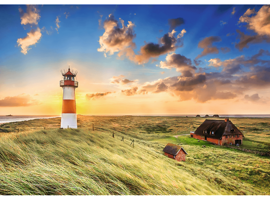 TREFL Puzzle Premium Plus Photo Odyssey: Maják Ost na ostrove Sylt 1000 dielikov