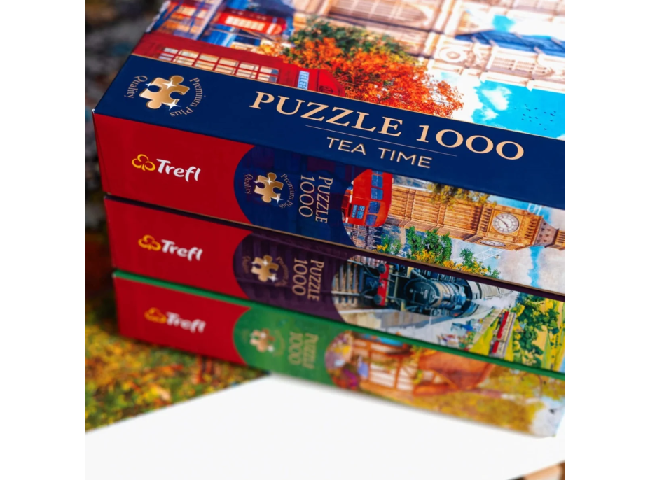 TREFL Puzzle Premium Plus Tea Time: Drevená chata 1000 dielikov