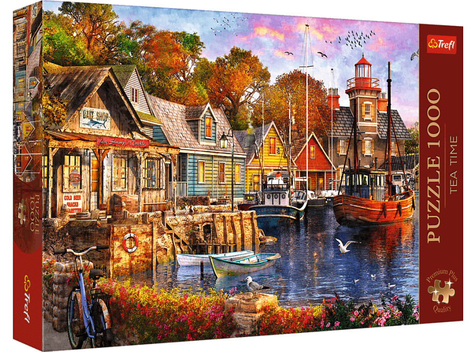 TREFL Puzzle Premium Plus Tea Time: Prístav pri mori 1000 dielikov