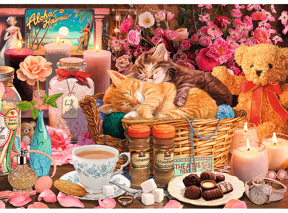 TREFL Puzzle Premium Plus Tea Time: Všetko pekné 1000 dielikov