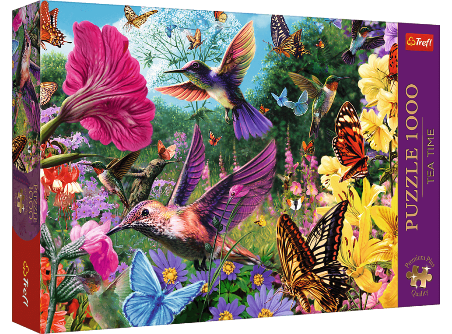 TREFL Puzzle Premium Plus Tea Time: Záhrada kolibríkov 1000 dielikov