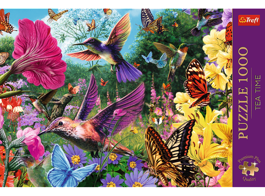 TREFL Puzzle Premium Plus Tea Time: Záhrada kolibríkov 1000 dielikov