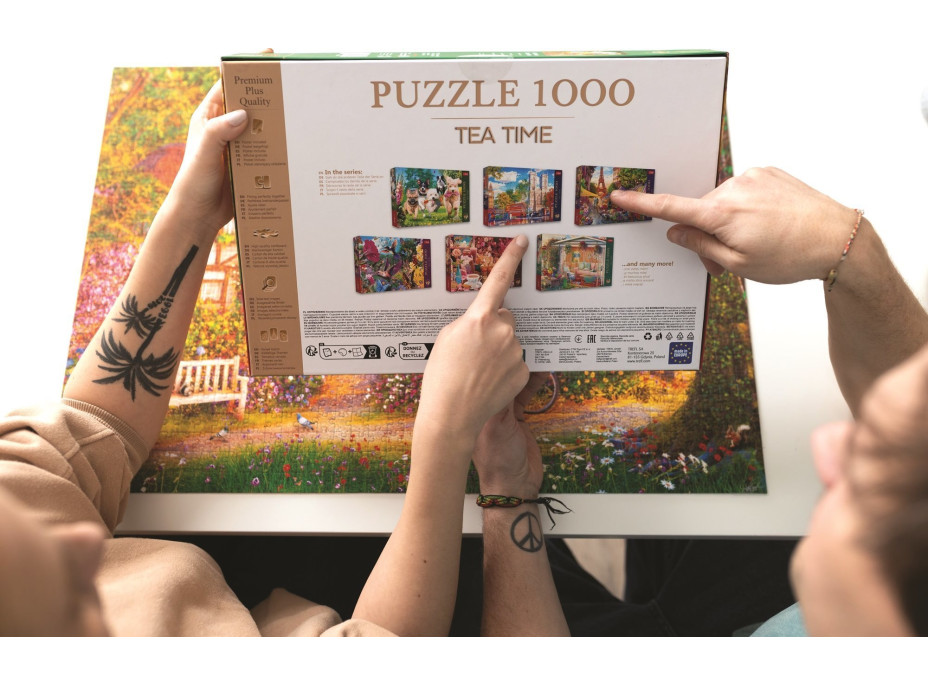TREFL Puzzle Premium Plus Tea Time: Záhrada kolibríkov 1000 dielikov