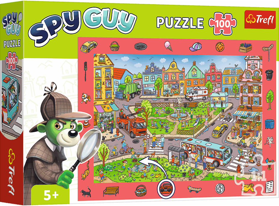 TREFL Puzzle s hľadaním obrázkov Spy Guy: Mesto 100 dielikov