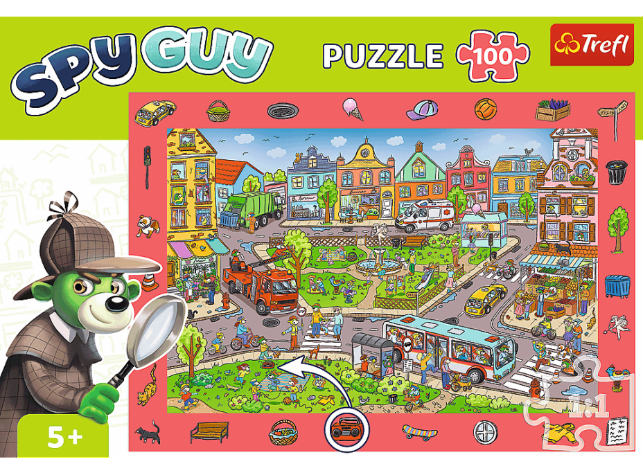 TREFL Puzzle s hľadaním obrázkov Spy Guy: Mesto 100 dielikov