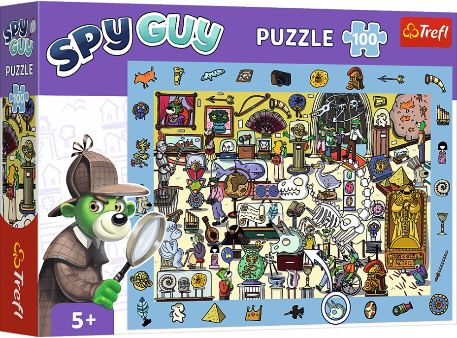 TREFL Puzzle s hľadaním obrázkov Spy Guy: Múzeum 100 dielikov