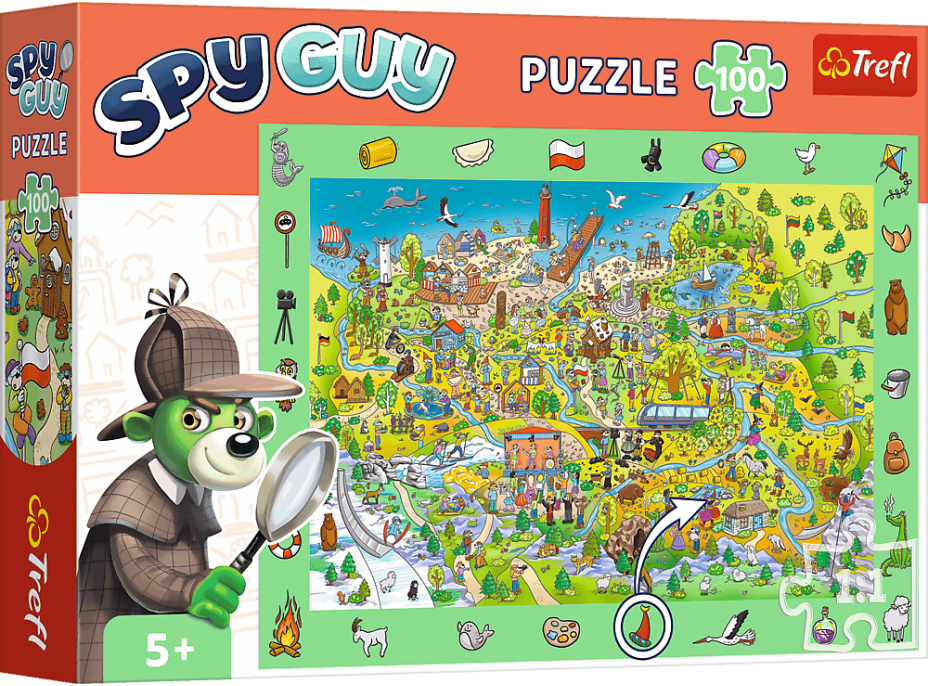 TREFL Puzzle s hľadaním obrázkov Spy Guy: Poľsko 100 dielikov