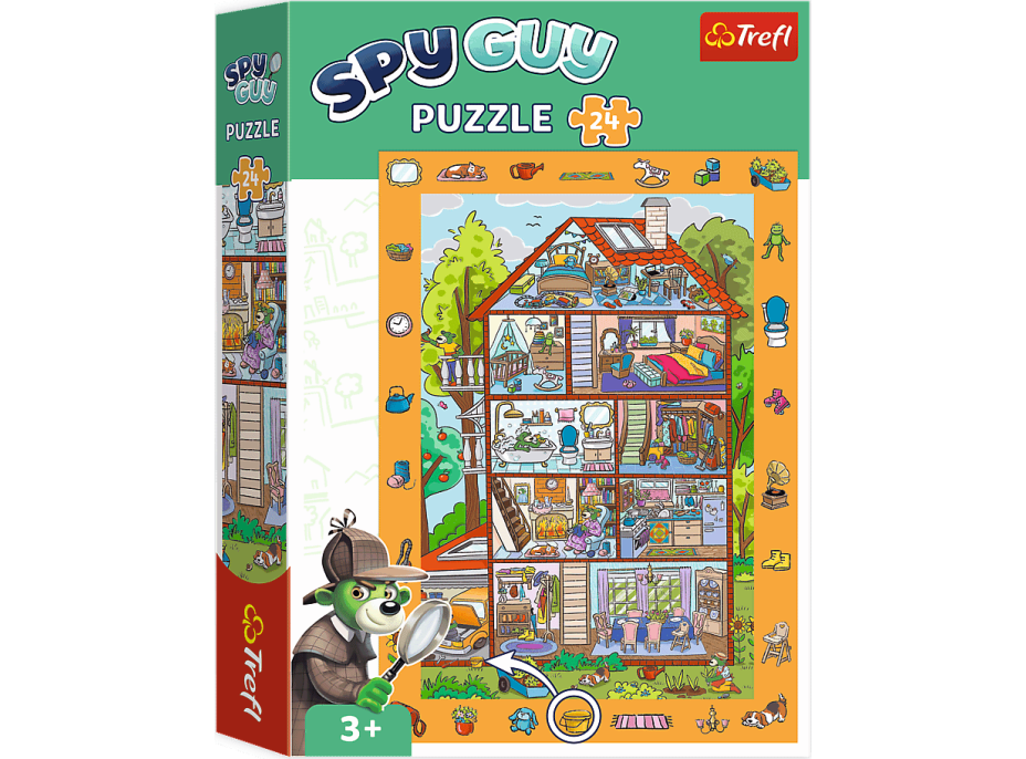 TREFL Puzzle s hľadaním obrázkov Spy Guy: V dome 24 dielikov