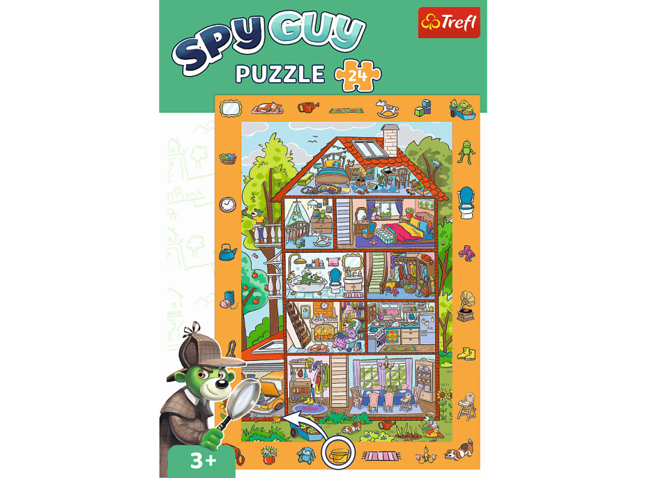 TREFL Puzzle s hľadaním obrázkov Spy Guy: V dome 24 dielikov