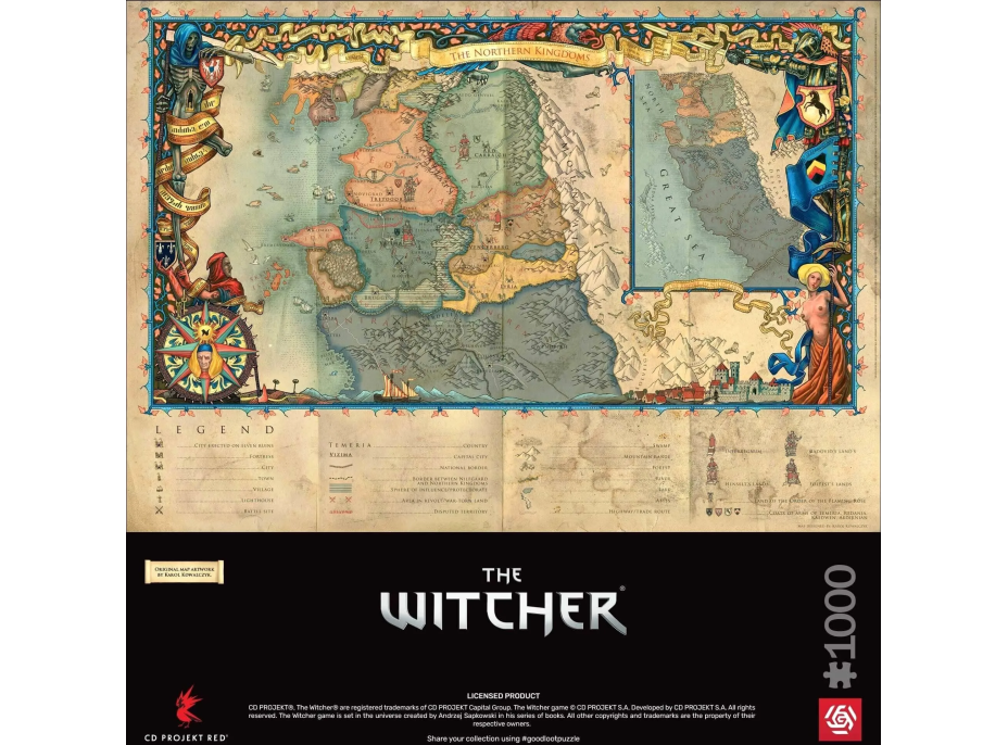 GOOD LOOT Puzzle The Witcher: Severné kráľovstvo 1000 dielikov