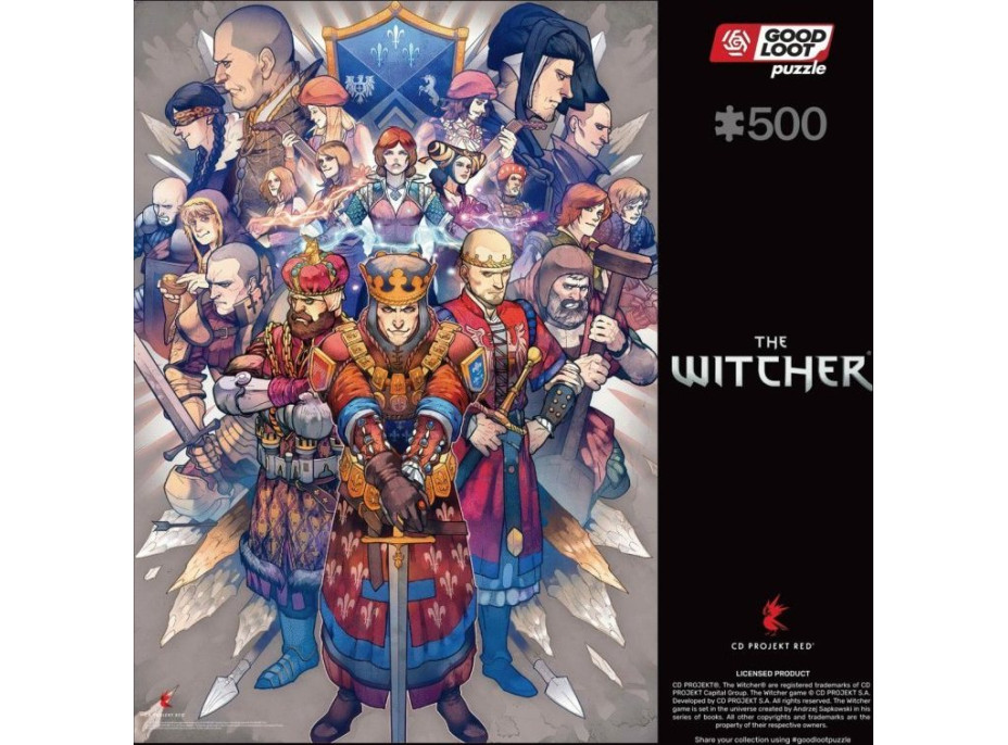 GOOD LOOT Puzzle The Witcher: Severnej ríše 500 dielikov