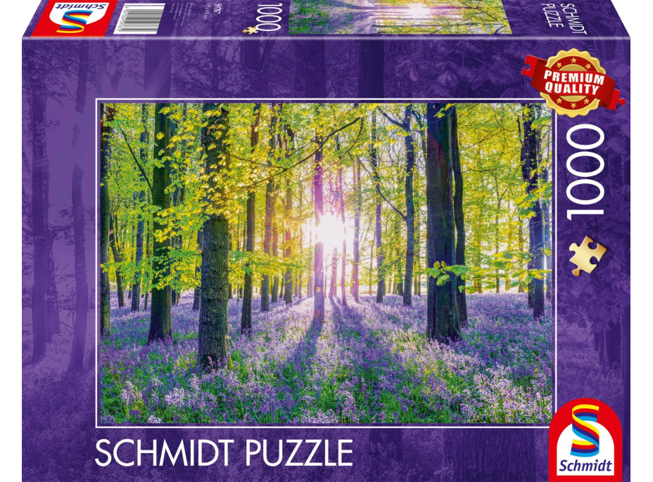 SCHMIDT Puzzle Jemné modré zvončeky v lese 1000 dielikov