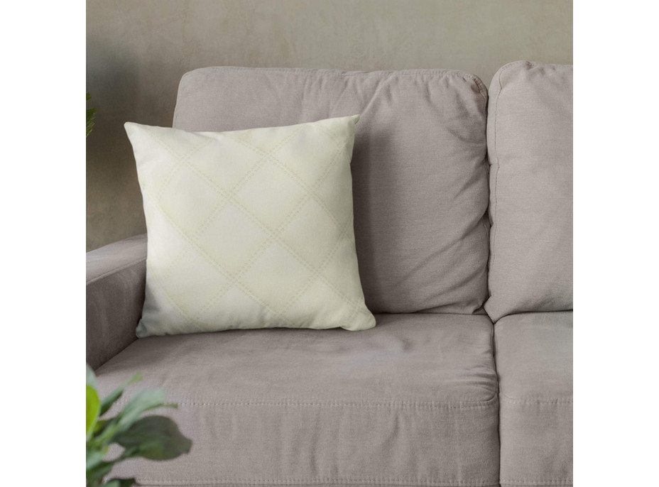 Obliečka na vankúš VELVET SONIC DIAMOND 43x43 cm - ecru