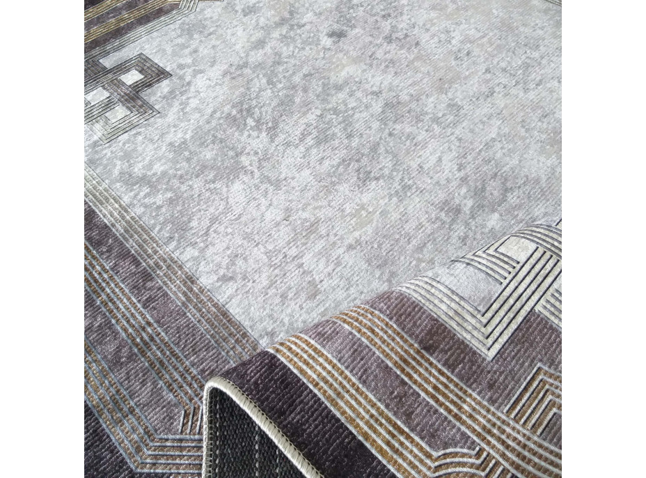 Kusový koberec EFES Classic - čierny/sivý