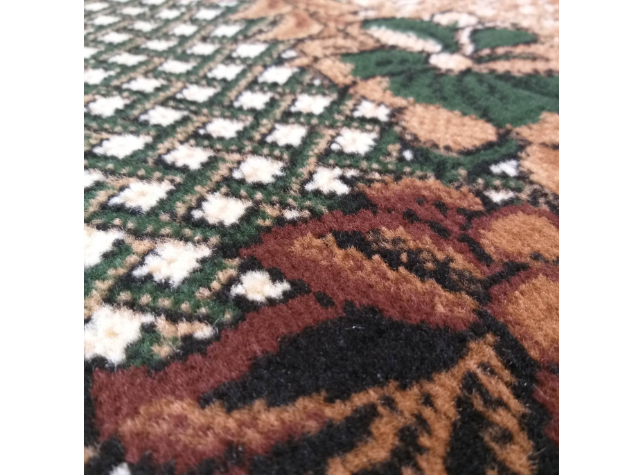 Kusový oválny koberec ALPHA Flower - zelený