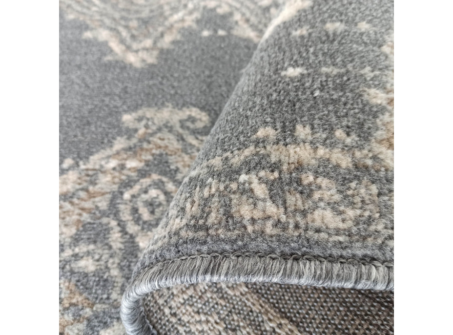 Kusový koberec ROXANNE Ornament - šedý