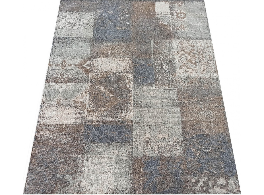 Kusový koberec ROXANNE Tiles - šedý/hnedý