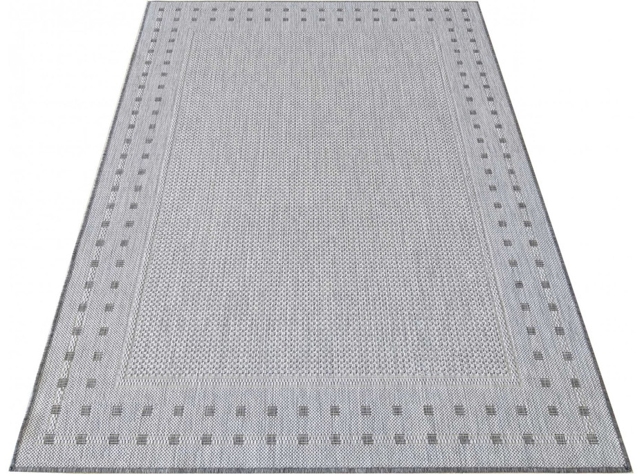 Obojstranný koberec NEEDLE Dots - šedý