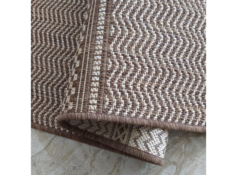 Obojstranný koberec NEEDLE Dekor - hnedý
