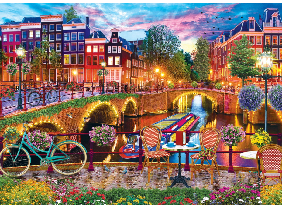 MASTERPIECES Puzzle Svetlá Amsterdamu 1000 dielikov