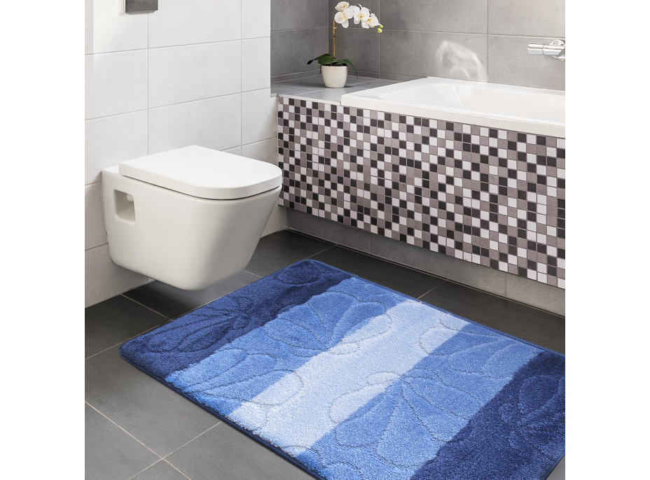 Súprava kúpeľňových predložiek TÁŇA - vzor 01 - modrá