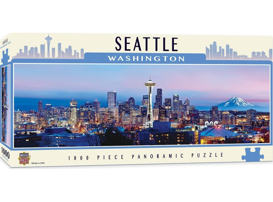 MASTERPIECES Panoramatické puzzle Seattle 1000 dielikov