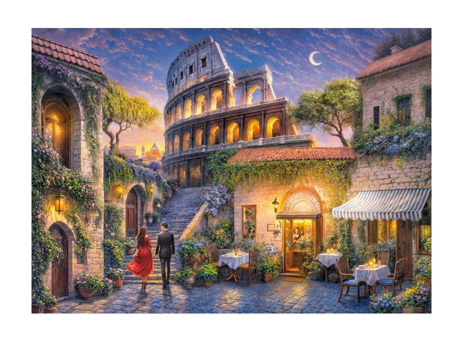 CHERRY PAZZI Puzzle Romantický Rím 1000 dielikov