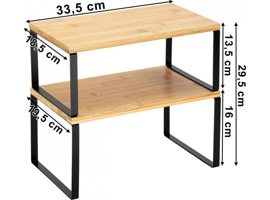 Súprava 2 kuchynských políc GINGER