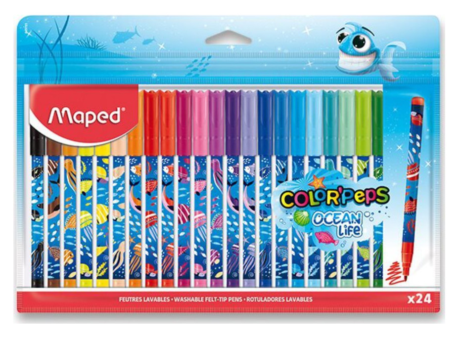 MAPED Fixy Color&#39;Peps Ocean Life Decorated 24 ks