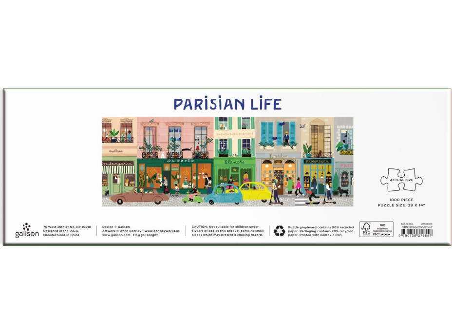 GALISON Panoramatické puzzle Parížsky život 1000 dielikov