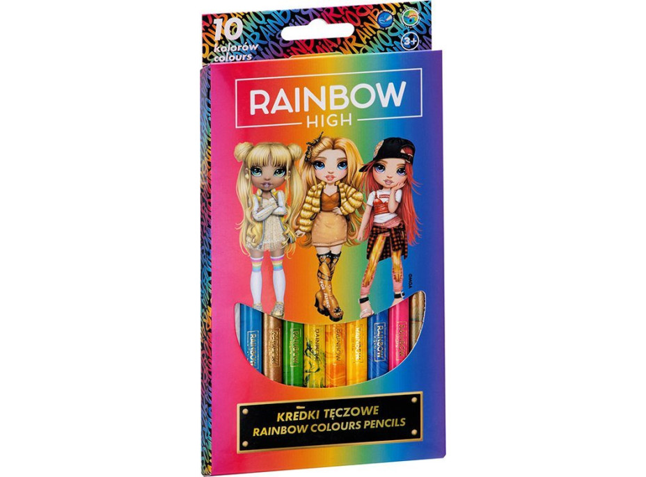 ASTRA Pastelky Rainbow High JUMBO dúhové 10 ks