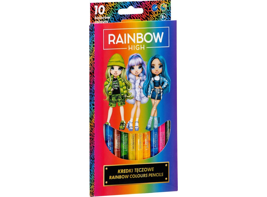 ASTRA Pastelky Rainbow High JUMBO dúhové 10 ks