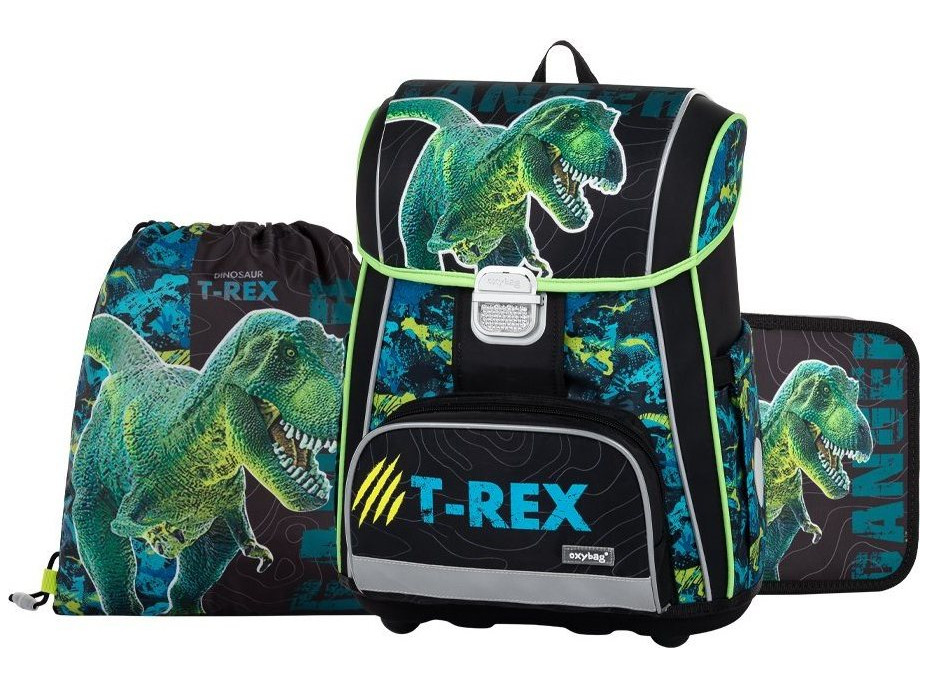 OXYBAG Školský set 3 ks Premium Dinosaurus