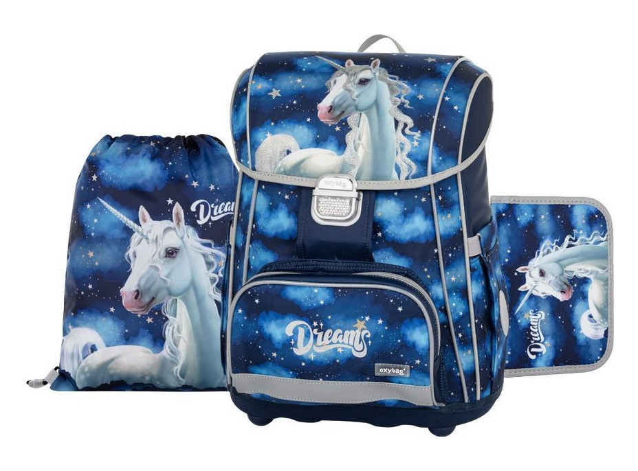 OXYBAG Školský set 3 ks Premium Unicorn 1