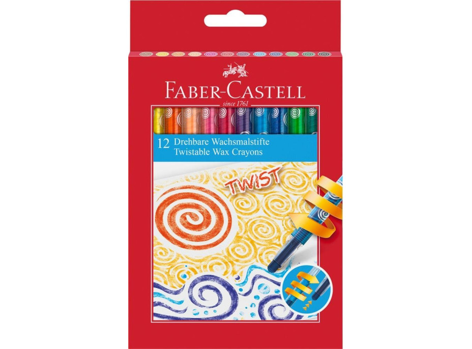 Faber-Castell Voskovky Twist 12 farieb