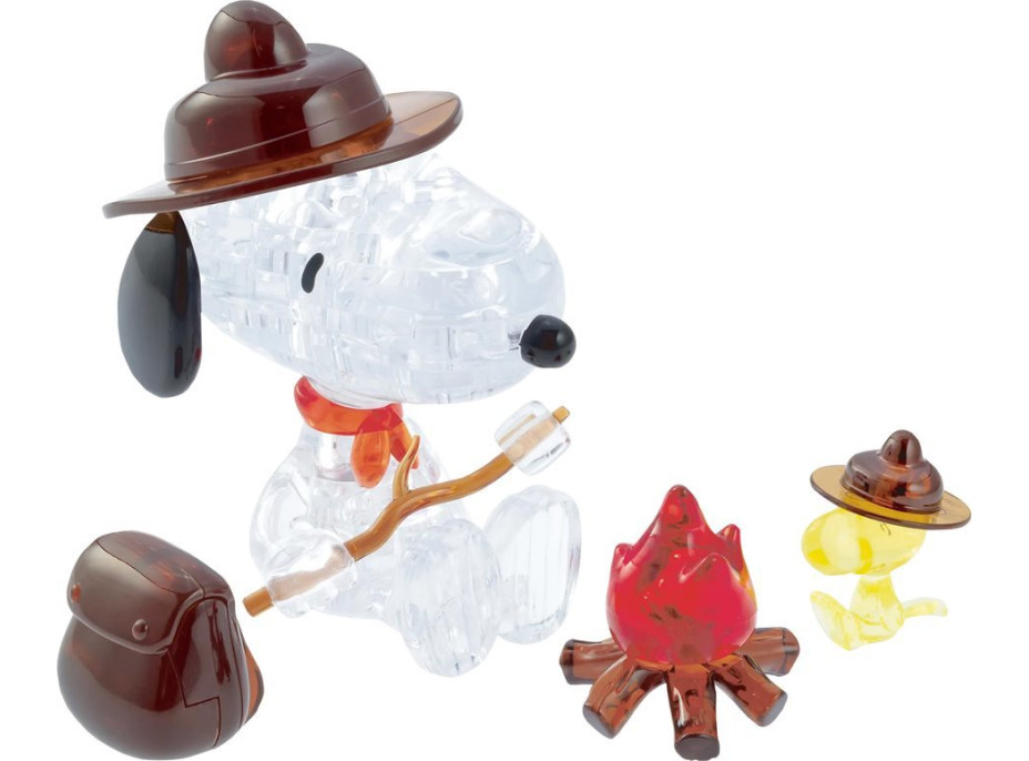 HCM KINZEL 3D Crystal puzzle Kempujúci Snoopy 43 dielikov